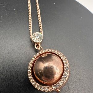 NWT  Rose Gold Pendant Necklace 30 inch with 3 inch extender